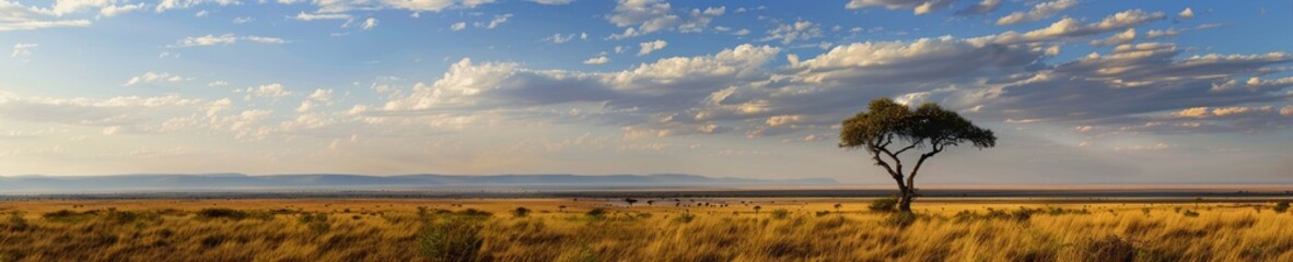 African savannah plains with wild expanses, expansive view.