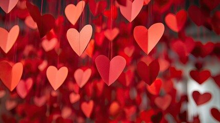 Paper heart background.. Generative AI