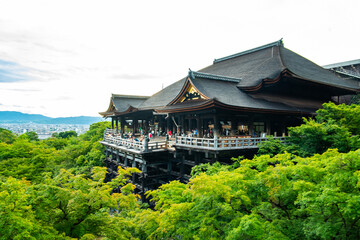 Views of Kiyomizu-dera temple in Kyoto, Japan