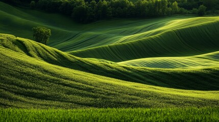 Naklejka premium Stunning green landscape photography an abstract nature background full of vibrant colors