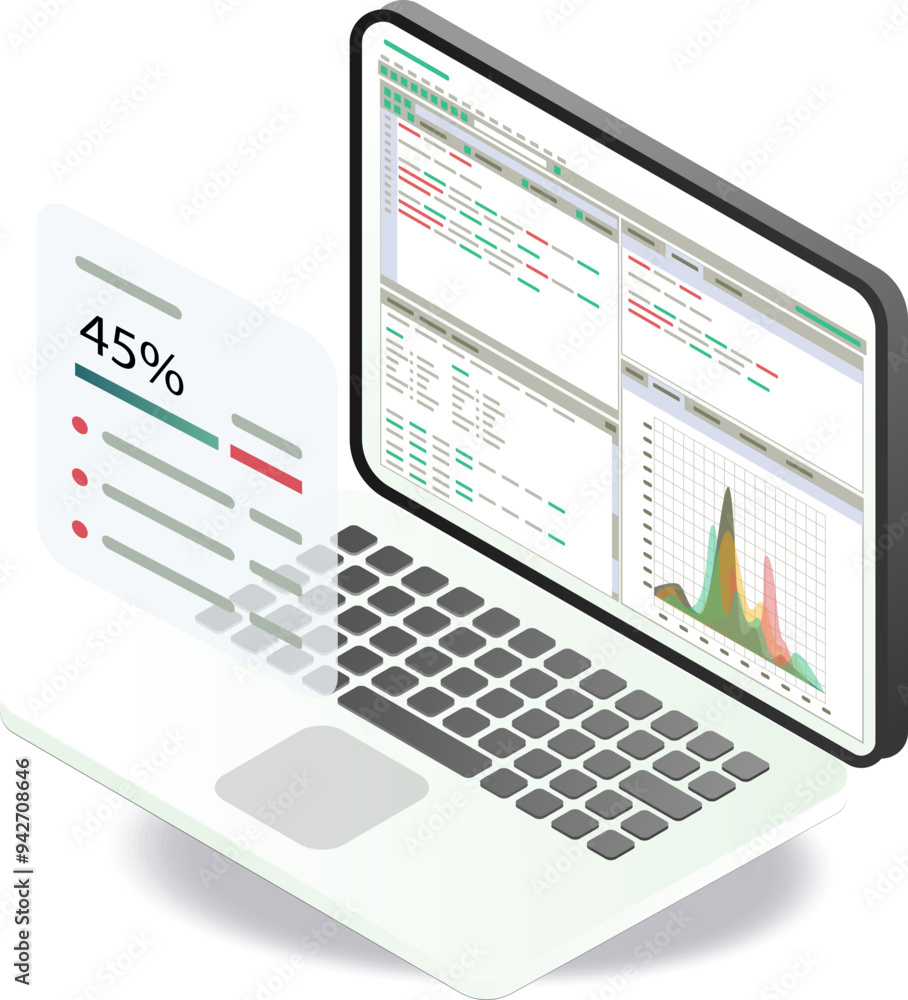 Poster business technology analyst data dashboard computer