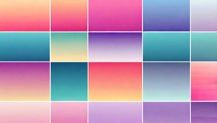 Fototapeta premium Gradient backgrounds in a variety of color schemes and soft transitions, perfect for web design, digital art, and app interfaces, presented in high-resolution files.