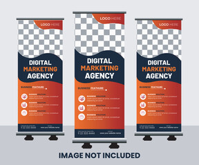 Unique and quality Corporate roll up banner design template , advertisement, pull up, background, vector illustration and display banner for your Corporate business