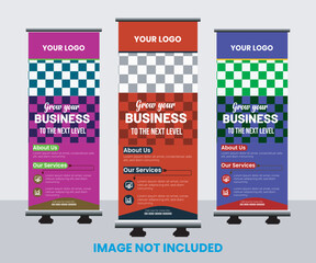 Unique and quality Corporate roll up banner design template , advertisement, pull up, background, vector illustration and display banner for your Corporate business