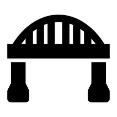 bridge, architecture, construction, building, gate solid or glyph icon