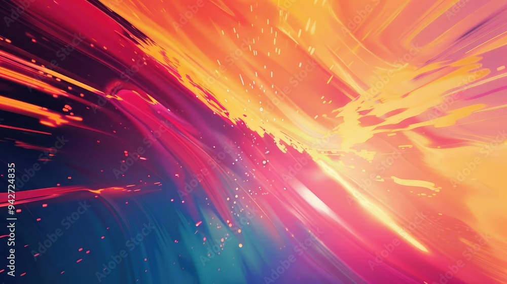 Poster this composition features fluid color transitions that blend harmoniously, evoking a cinematic feel 