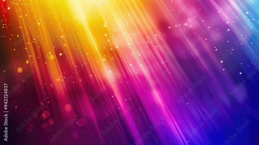 Poster vibrant colors transition seamlessly to form an animated backdrop, offering a harmonious atmosphere 