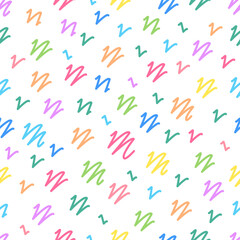 doodle line pattern, scribble pattern, multicolor abstract for seamless pattern background, repeat pattern colorful