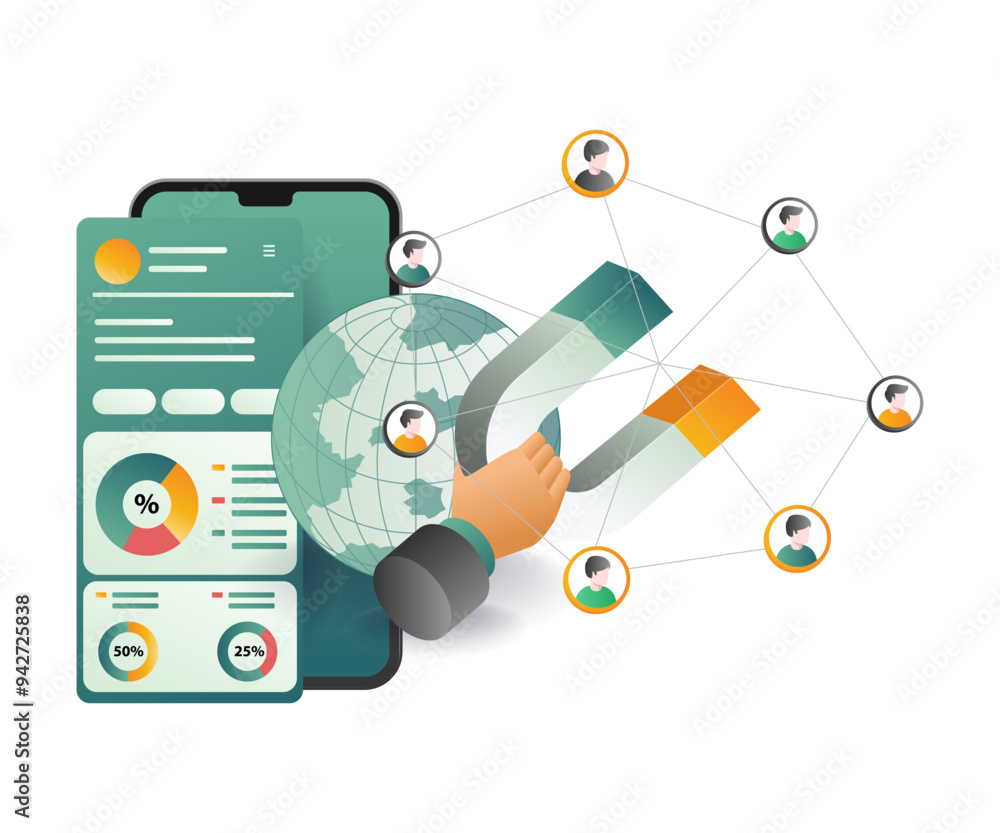 Poster smartphone app for analyzing business network development