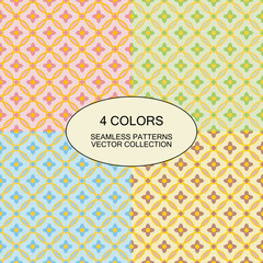 Geometric floral seamless pattern