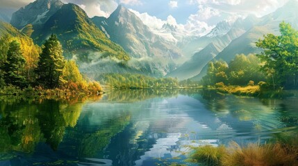 Fototapeta premium Wallpaper Nature Landscape