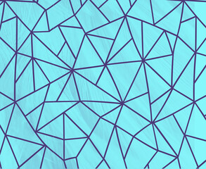 Abstract triangular shape textured background in shades of blue