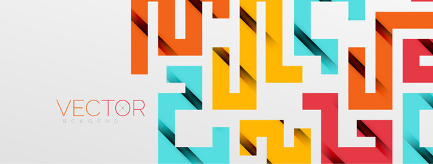 Color bend lines with shadow texture effect. Vector Illustration For Wallpaper, Banner, Background, Card, Book Illustration, landing page