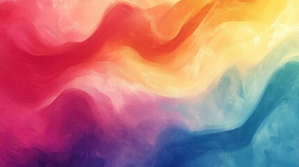 Obraz premium Vibrant Abstract Fluid Art with Red, Yellow, and Blue Swirls