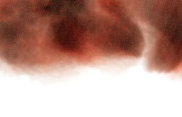 Abstract watercolor grainy gradient texture, empty space, realistic cutout on transparent background. Watercolor grungy paint stains texture overlay effect