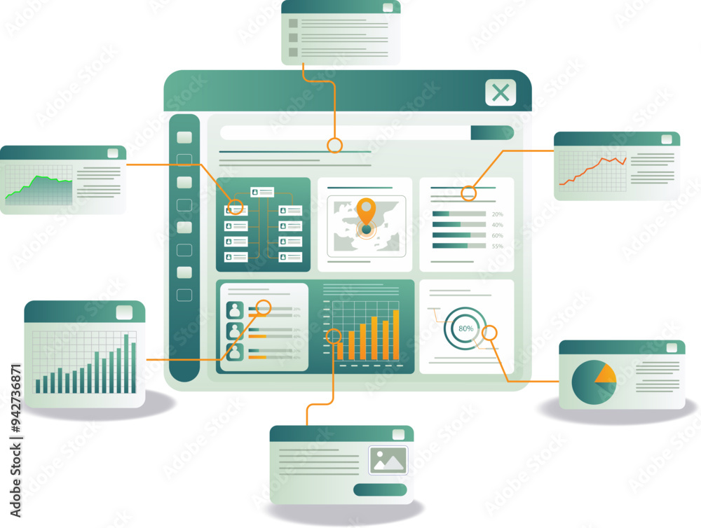 Poster technology analyst data dashboard system