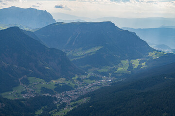 Mountain landscape at Val di Gardena, Dolomites, Italy.