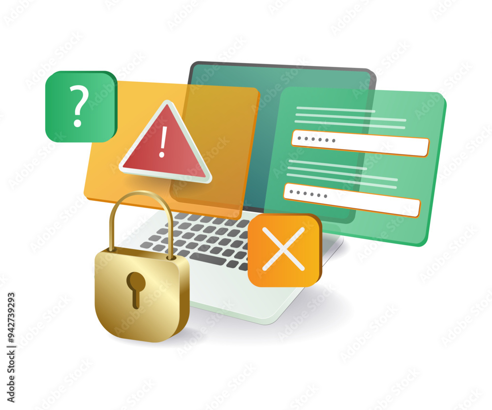 Poster warning about computer technology security