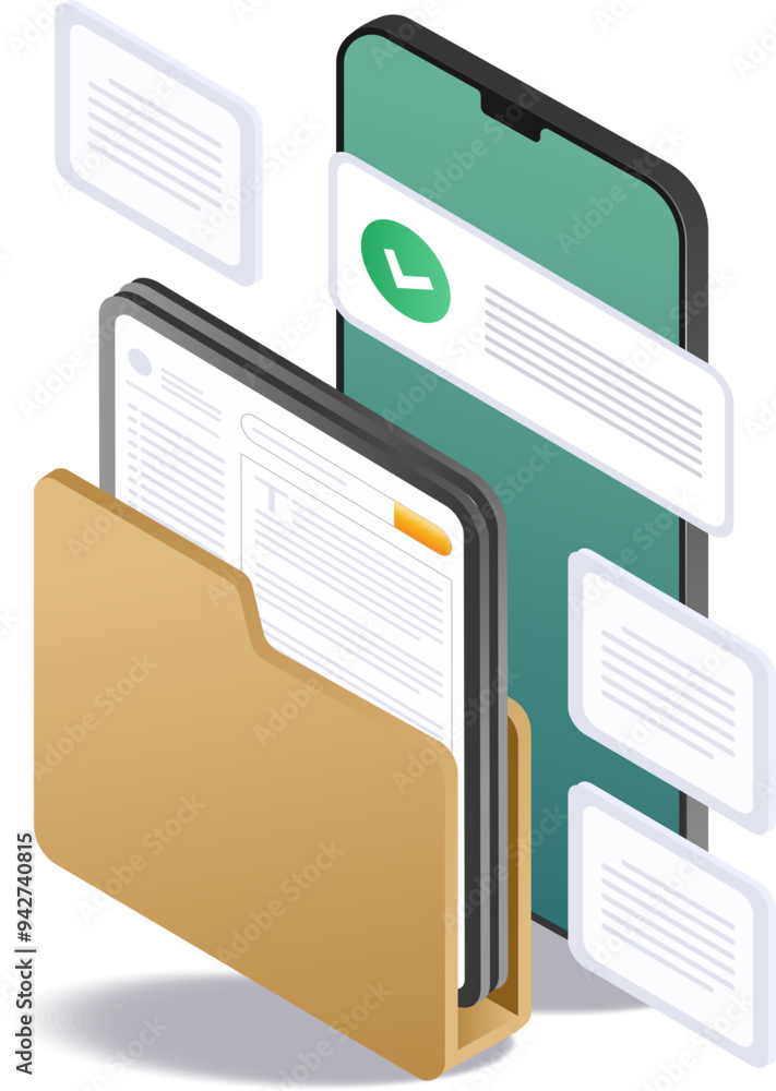 Poster stored data on smartphone technology