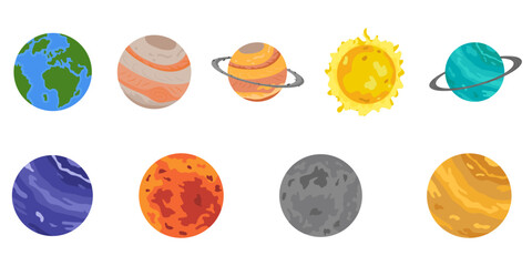 Planet Illustration Vector SET © Audrey