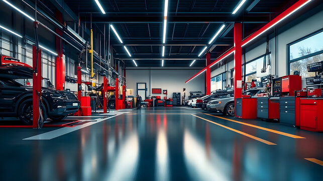 New Car Repair Center Interior