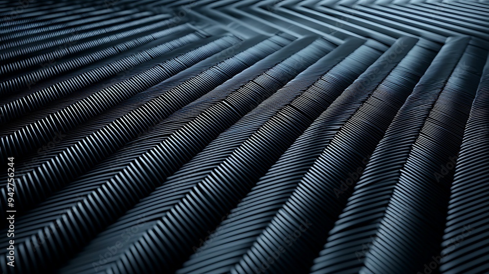Poster advanced engineering: carbon fiber composite material demonstrating structural strength in clean wor