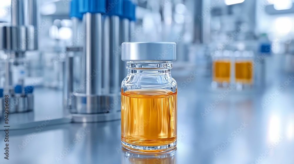 Poster innovative resin-infused composite material engineering in high-tech laboratory setting with copy sp