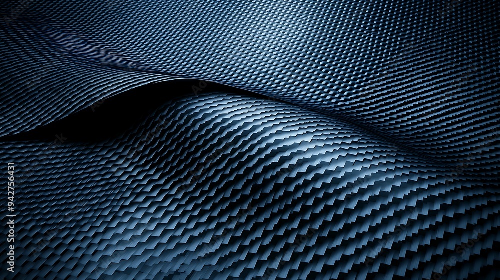 Poster strength and durability of carbon composite material in modern engineering workspace with copy space
