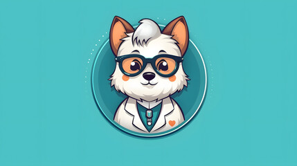 Obraz premium Veterinarian Illustration Logo