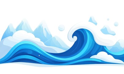 A vibrant blue wave flows seamlessly, blending modern design with abstract textures, perfect for visual appeal.