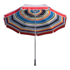 umbrella with colorful stripes on a transparent background
