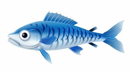 Obraz premium A vivid watercolor of herring, showcasing its beautiful scales and fins, perfect for seafood lovers or art enthusiasts.