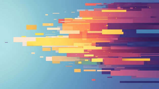 Explore the vibrancy of data connections with our modern techinspired illustration, showcasing speeds and lines in a playful style.