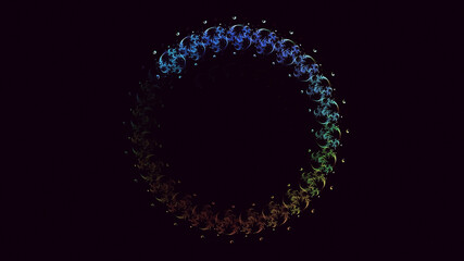 3D manual rendering abstract round hole light background. Its not AI Generatd illustration.