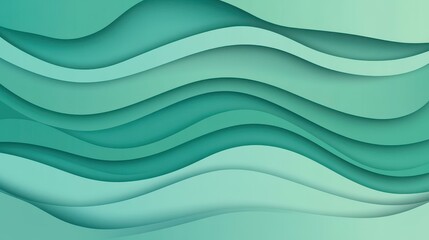Fototapeta premium Discover a vibrant green gradient wavy background, ideal for modern designs and creative projects with a fresh look.