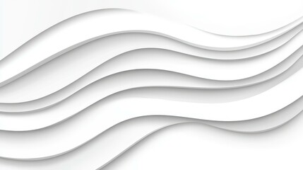 Fototapeta premium A fresh design featuring a sleek white and gray backdrop with playful wavy lines, perfect for modern projects.
