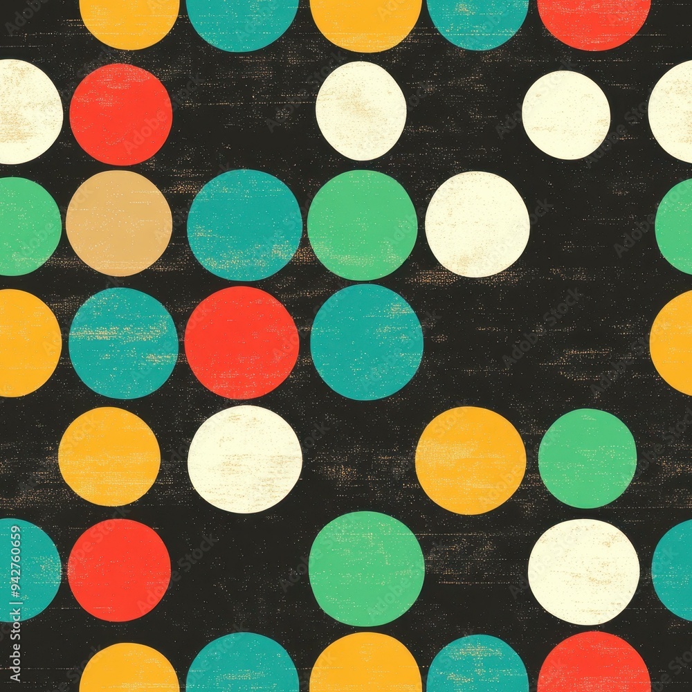 Poster explore a unique grungy polka dot pattern with bold style and creative flair, perfect for adding an 