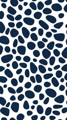 Obraz premium Embrace the calm of minimalist Boho Japandi style with navy shapes on a crisp white backdrop for chic decor.