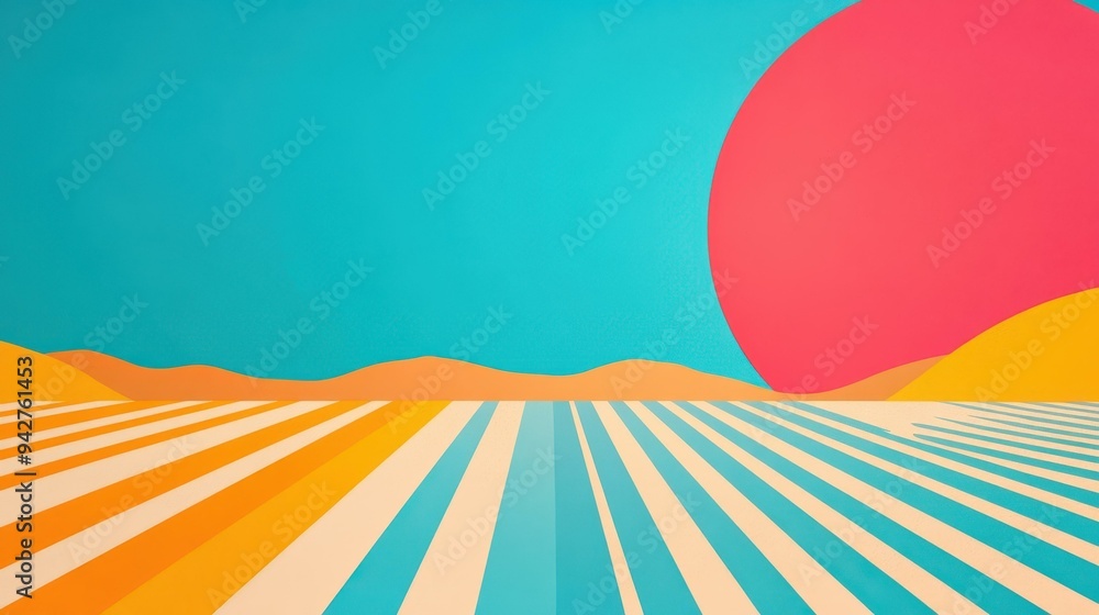 Aufkleber dive into a vibrant world of 3d colorful lines, an abstract vector backdrop filled with yellow pops 