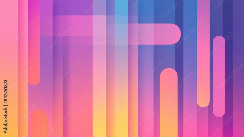 Poster eyecatching abstract background featuring vibrant gradient colors and geometric lines that captivate