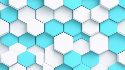 Fototapeta premium Bright, abstract hexagon pattern brings a modern touch to your design, featuring seamless honeycomb textures and vibrant visuals.