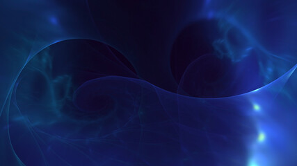 3D rendering abstract blue technology fractal background. Its not AI Generatd illustration.