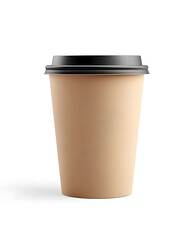 Paper cup coffee take away mockup isolated on white background	