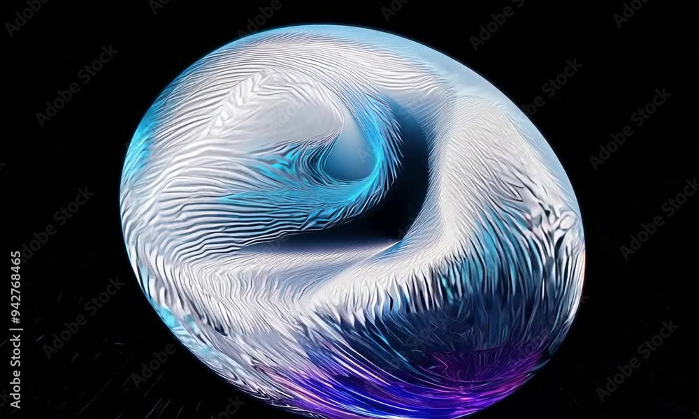 Aufkleber a mesmerizing floating orb intricately combines colors and textures, captivating viewers with its et
