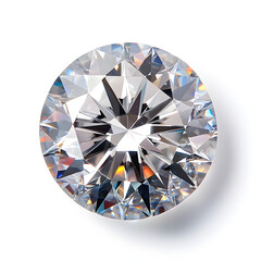 Shiny diamond gem isolated on white background	