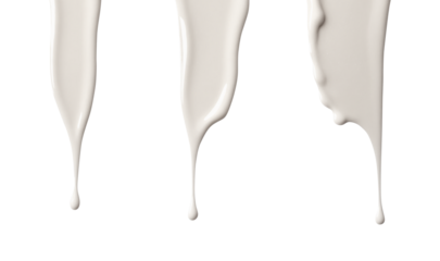 Smear of white cream texture isolated on transparent background. Beauty cosmetic creamy product strokes. Skin care product smudges swatch. Face, moisturizer, body lotion, BB or CC. Cut out, png.
