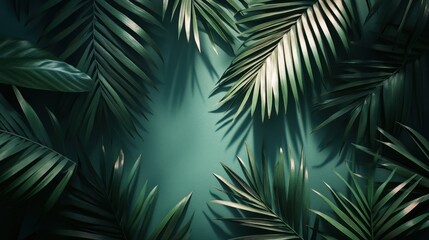 Lush Tropical Foliage with Serene Green Tones
