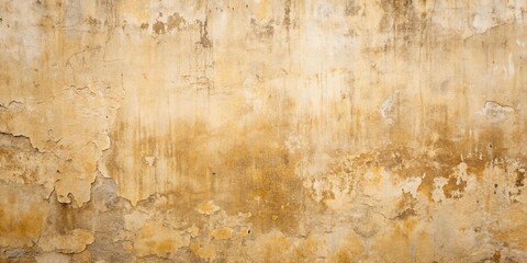 Fototapeta premium Weathered beige wall background texture with a rustic and worn look