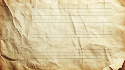 Vintage lined paper sheet background. Old antique paper texture. Vintage paper background.