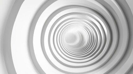 White Circular Tunnel Leading to Light